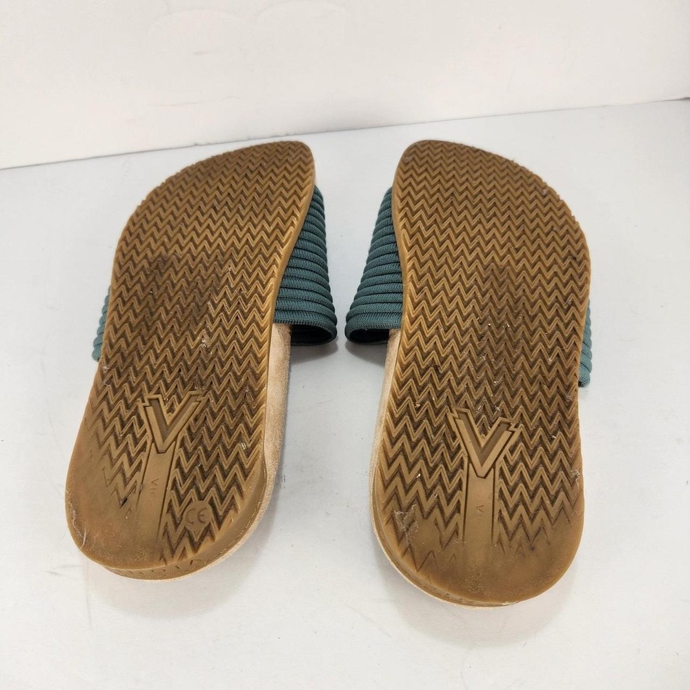 Vionic Teal Ribbed Slide Sandals - Picture 6 of 6
